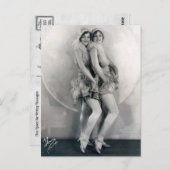 ヴィンテージヴォードヴィルダンスデュオフェザーボーズ ポストカード (正面/裏面)