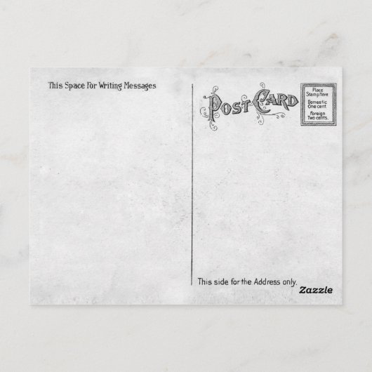 ヴィンテージヴォードヴィルダンスデュオフェザーボーズ ポストカード (裏面)