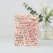 ヴィンテージヴルツブルクの地図(1905年) ポストカード (スタンド正面)