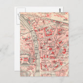 ヴィンテージヴルツブルクの地図(1905年) ポストカード (正面/裏面)