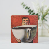 ヴィンテージ一杯のコーヒー招待状 招待状 (スタンド正面)