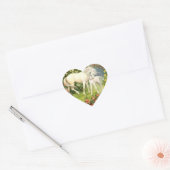 ヴィンテージ一角獣 ハートシール (封筒)