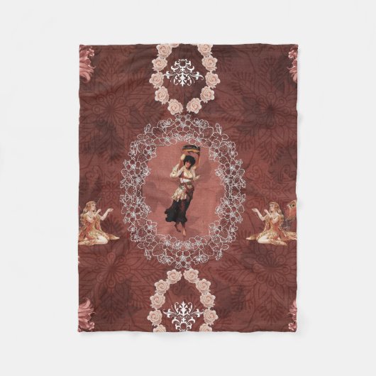 ヴィンテージ丁合 フリースブランケット (正面)