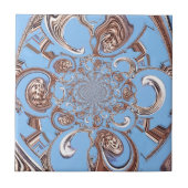 ヴィンテージ万華鏡のように千変万化するパターンアートプリント タイル (正面)