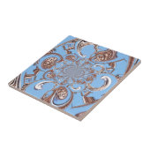 ヴィンテージ万華鏡のように千変万化するパターンアートプリント タイル (側面)