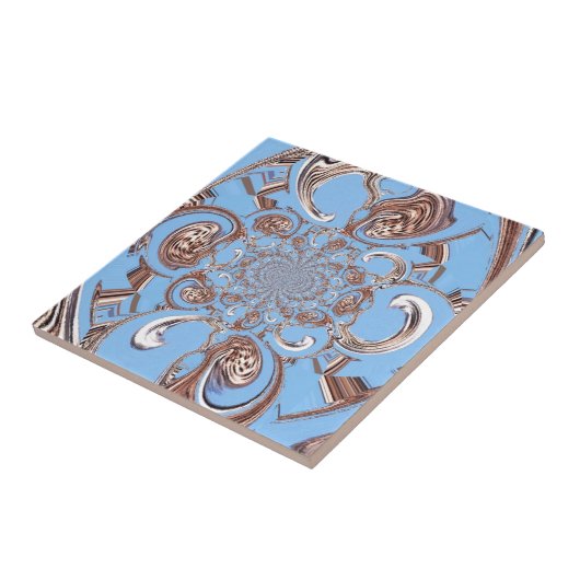 ヴィンテージ万華鏡のように千変万化するパターンアートプリント タイル (側面)