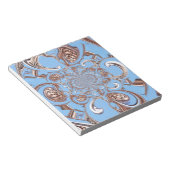 ヴィンテージ万華鏡のように千変万化するパターンアートプリント ノートパッド (アングル)