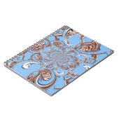 ヴィンテージ万華鏡のように千変万化するパターンアートプリント ノートブック (左側)