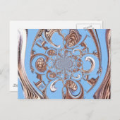 ヴィンテージ万華鏡のように千変万化するパターンアートプリント ポストカード (正面/裏面)