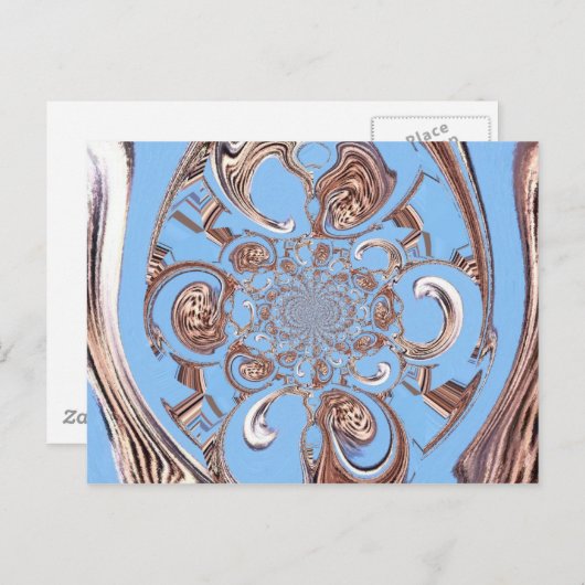 ヴィンテージ万華鏡のように千変万化するパターンアートプリント ポストカード (正面/裏面)