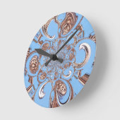 ヴィンテージ万華鏡のように千変万化するパターンアートプリント ラウンド壁時計 (傾斜)