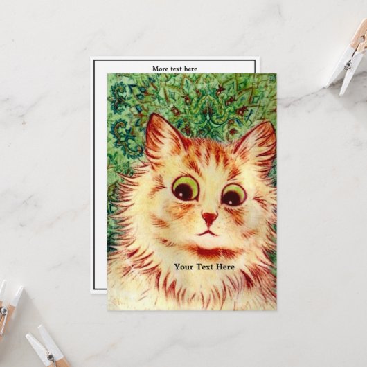 ヴィンテージ万華鏡のように千変万化するパターンキャットバイルイスワーイン カード (正面/裏面インサイチュ)