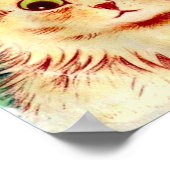 ヴィンテージ万華鏡のように千変万化するパターンキャットバイルイスワーイン ポスター (角)