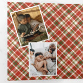 ヴィンテージ三つ折り写真ホリデーカード 三つ折りクリスマスカード (内部最初)