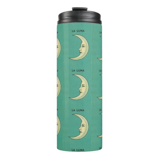 ヴィンテージ三日月ラルーナティール（緑がかった色）と黄色 タンブラー (正面)