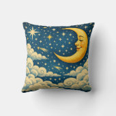 ヴィンテージ三日月夜空 クッション (裏面)