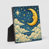 ヴィンテージ三日月夜空 フォトプラーク (正面)