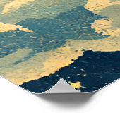 ヴィンテージ三日月夜空 ポスター (角)