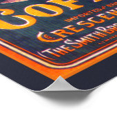 ヴィンテージ三日月焙煎コーヒーAd ポスター (角)