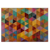 ヴィンテージ三角形のパターンの背景。 カッティングボード (正面)