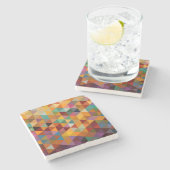 ヴィンテージ三角形のパターンの背景。 ストーンコースター (横)