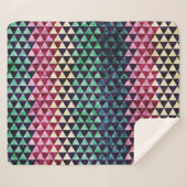 ヴィンテージ三角形の継ぎ目なしパターン シェルパブランケット (正面(横))