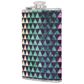 ヴィンテージ三角形の継ぎ目なしパターン フラスク (左)