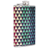 ヴィンテージ三角形の継ぎ目なしパターン フラスク (右)