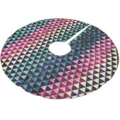 ヴィンテージ三角形の継ぎ目なしパターン ブラッシュドポリエステルツリースカート (アングル)