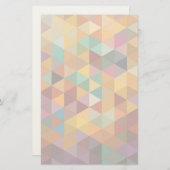 ヴィンテージ三角形パターン背景 便箋 (正面/裏面)