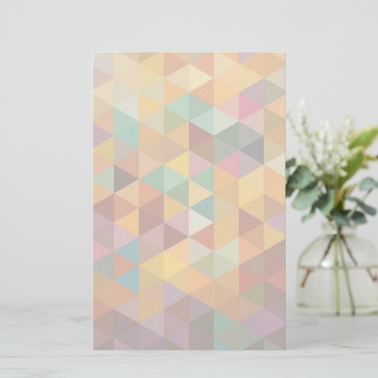 ヴィンテージ三角形パターン背景 便箋 (スタンド正面)