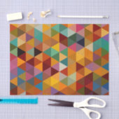 ヴィンテージ三角形パターン背景 薄葉紙 (クラフト)