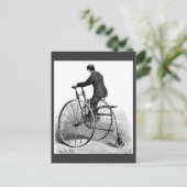 ヴィンテージ三輪ビクトリアン自転車 ポストカード (スタンド正面)