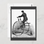 ヴィンテージ三輪ビクトリアン自転車 ポストカード (正面/裏面)