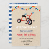 ヴィンテージ三輪自転車の招待 サンキューカード (正面/裏面)