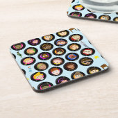 ヴィンテージ上位ヒットレトロアートレコードパターン コースター (左側)