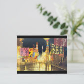 ヴィンテージ上海ネオンライトレトロ風景 ポストカード (スタンド正面)