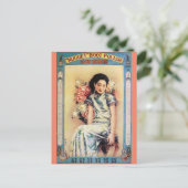 ヴィンテージ上海中国ブートポーランド女性Ad ポストカード (スタンド正面)