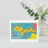 ヴィンテージ上部半島のミシガン州旅行 ポストカード (スタンド正面)