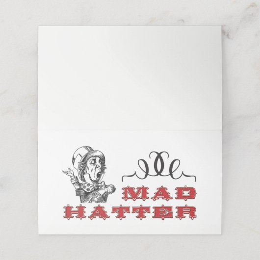 ヴィンテージ不機嫌ハッターイラストレーション プレイスカード (外部開封)