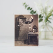 ヴィンテージ不気味おもしろいビクトリアン幽霊ポートレート ポストカード (スタンド正面)