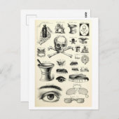 ヴィンテージ不気味なイラストはがき ポストカード (正面/裏面)