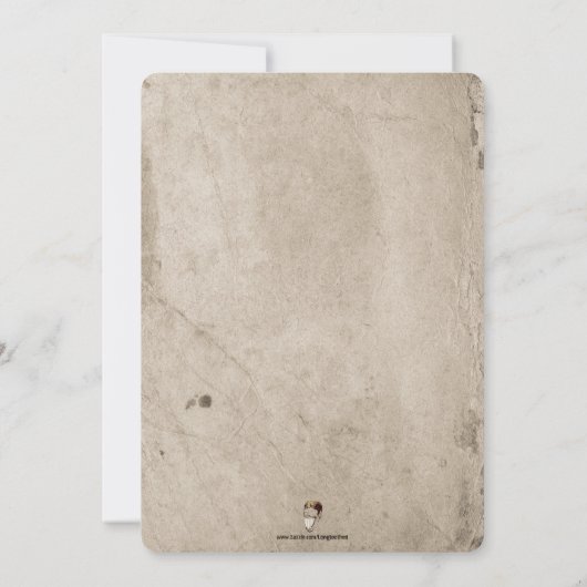 ヴィンテージ不気味なカスタマイズ可能パーティの招待状 招待状 (裏面)