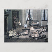 ヴィンテージ不気味なクランプスとサンタ ポストカード (正面)