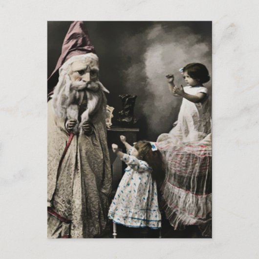 ヴィンテージ不気味なクリスマスポストカード ポストカード (正面)