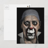 ヴィンテージ不気味なグルックザピエロ顔 ポストカード (正面/裏面)