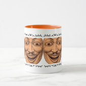 ヴィンテージ不気味なコメディマスクマグカップ マグカップ (中央)