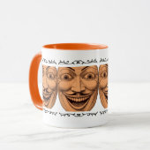 ヴィンテージ不気味なコメディマスクマグカップ マグカップ (正面左)