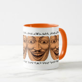 ヴィンテージ不気味なコメディマスクマグカップ マグカップ (正面右)