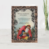 ヴィンテージ不気味なサンタのカスタマイズ可能なクリスマスカード シーズンカード (正面)